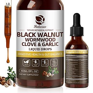 Amazon &ndash; Lukaree Wormwood Black Walnut Clove Cleanse Tincture - $10.39 w/ Code + Coupon