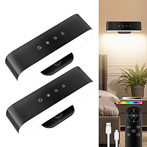 Amazon &ndash; comzler Rechargeable Wall Sconces, 2-Pack - $14.99 w/ Code
