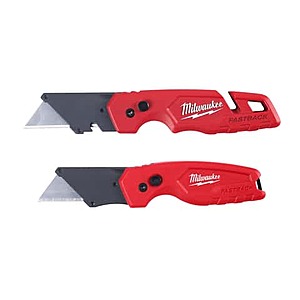 Milwaukee Fastback 6.87 in. Press and Flip Folding Utility Knife Set Red 2 pk $15.99 Free ACE HARDWARE PICK UP