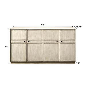 Walker Edison via Walmart Classic 4 Door Closed Storage Buffet, $89.99 FS
