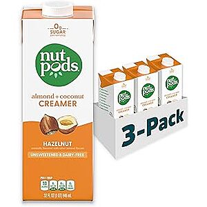 NutPods Dairy Free Unsweetened Creamers/Half & Half 32oz (VARIOUS), Three Pack $10.50-$12 Prime Shipped S&S and Q's YMMV