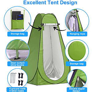 Portale Foldable Camping Toilet Set with Privacy Tent, Ergonomic Potty for All Ages, $56 FS WALMART