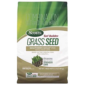 Scotts Turf Builder Mixed Sun or Shade Fertilizer/Seed/Soil Improver 2.4 lb $10 Limit 5 ACE REWARDS MEMBERS