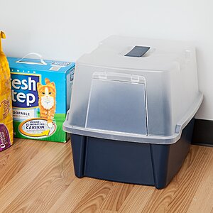$18 Amazon FS PRIME IRIS USA Cat Litter Box, Litter Box Enclosure with Scoop and Front Door Flap, Covered Kitty Litter Box