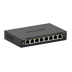 $24 AMAZON FS PRIME or at $35 NETGEAR 8-Port Gigabit Ethernet Easy Smart Managed Essentials Switch (GS308E) - Home Network Hub, Office Ethernet Splitter,