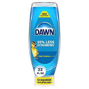 THREE for $7.97 S&S Promo Dawn EZ-Squeeze Ultra Dish Soap, Dishwashing Liquid, Original, Dish Soap Refill, 22 fl oz