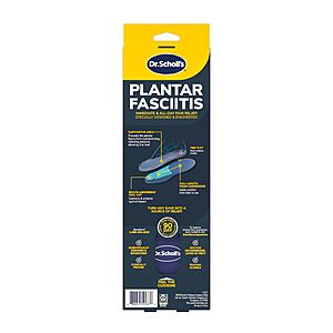 $9.25 S&S Clip Q Dr. Scholl's Plantar Fasciitis Relief Orthotic Insoles for Men - The Only Proven Insole to Stop Plantar Fasciitis