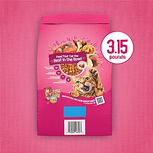 $3.30 S&S CLIP Q Purina Friskies Gravy Swirlers With Flavors of Chicken, Salmon and Gravy Dry Cat Food - 3.15 lb. Bag Amazon