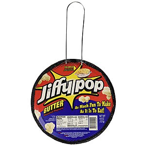$1.60 FS Prime Amazon S&S/Q JIFFY POP Butter Flavored Popcorn, Stovetop Popping Pan, 4.5 oz.