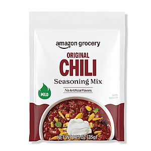PRICE DROP! Amazon Grocery, Original Chili Seasoning Mix, 1.25 Oz 64 cents FS PRIME (save 10% wyb 4)