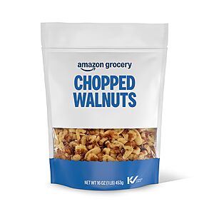 $6.02 S&S Amazon Grocery, Chopped Walnuts, 16 Oz (Previously Happy Belly, Packaging May Vary) buy 4, save 10%