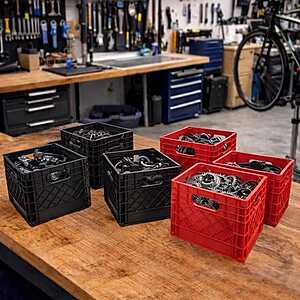 $2.50 Free Ace Hdwr Pick Up Miniature Storage Bin 5.5 in. H X 6.5 in. W X 6.5 in. D Stackable in Red or Black