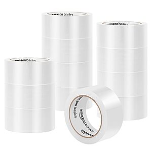 $16.25 S&S Amazon Basics Strong Plastic Adhesive Packing Tape 1.88 in x 54.6 yds, 12-Pack