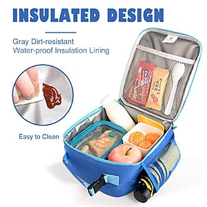 $10 FS Prime or $35 Amazon CaCTOUR Lunch Box Kids,Premium Insulated Lunchbox for Girls Boys,Soft Mini Cooler Bag Back to School Thermal Blue or Purple