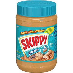 Amazon S&S/Multibuy: 2 x SKIPPY Creamy Peanut Butter, 28 Ounce Jar $6.39 or less