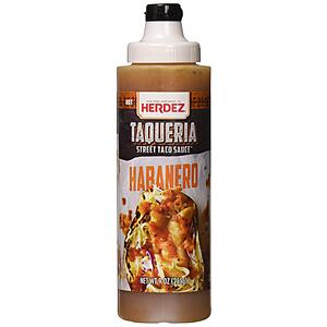 $12.76 or less S&S AMZ HERDEZ TAQUERIA STREET SAUCE, Habanero, 9 oz Squeeze Bottle (8 Pack) | Fiery Hot Taco Sauce @Amazon