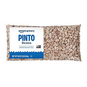 90cents or less S&S Amazon Grocery, Pinto Beans, 16 Oz buy 4 save 10% extra w Prime
