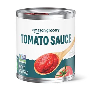 4/$1.43 PRIME AMAZON 4 Cans of 8 Oz Amazon Grocery Tomato Sauce in reg or no salt