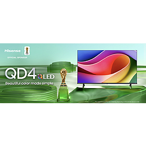 $148 FS AMAZON or Best Buy Hisense 40" Inch QD4 Series Hi-QLED FHD Smart Roku TV &ndash; Hi-QLED Color, Dolby Audio