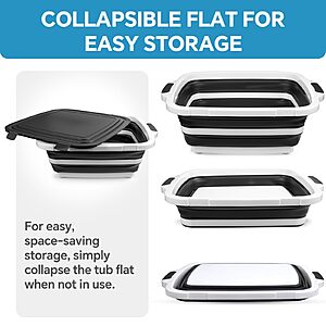 $19.99 AMAZON XL Collapsible BBQ Prep Tub for Meal Prep, Marinating,Food Storage, with cutting board
