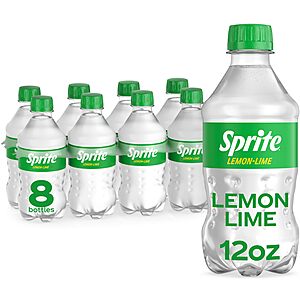 $3.34 AMAZON Sprite, 12 fl oz, 8 Pack Resealable Plastic Bottles