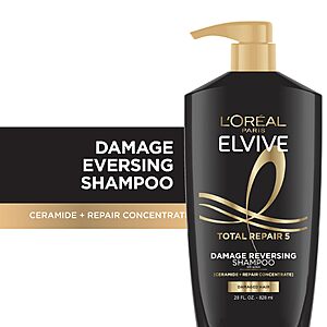 4/$30 S&S get $10 Amazon Credit 28oz PUMP Bottles of L'Oreal Paris Elvive Total Repair 5 Repairing Conditioner
