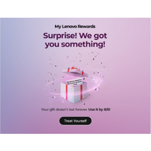 [YMMV] My Lenovo Rewards members check email for $25 in rewards expiring 8/6/26