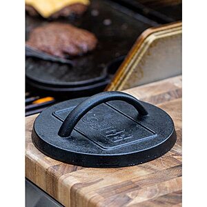 Lodge Pre-Seasoned Cast Iron Burger Press, 6.25 Inches $16.90 @Amazon