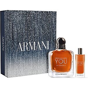 Armani Beauty &ndash; Stronger With You Intensely &ndash; 2-Piece Cologne Set ($67.50) &ndash; Foug&egrave;re Ambery Woody Men's Fragrance &ndash; Full (3.4 Fl Oz) & Travel Size (.5 Fl Oz))