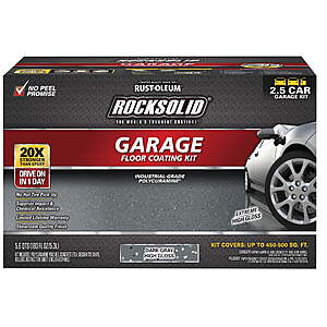 Rust-Oleum RockSolid Garage Floor Coating Kit 2.5 Car Garage - Dark Gray $177