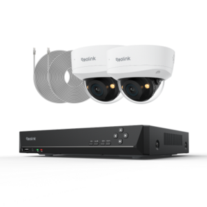 RLK8-1200V4 (2 Camera Bundle) Smart 12MP IK10 PoE Surveillance System with 145&deg; View $413