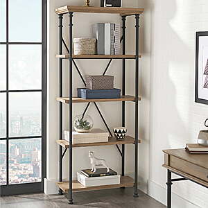 Better Homes & Gardens River Crest 5-Shelf Bookcase (Rustic Oak Finish) $122 + Free Shipping
