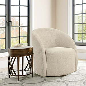 Lifestyle Solutions Briars Swivel Accent Chair (Khaki) $157 + Free Shipping w/ Walmart+ or on $35+