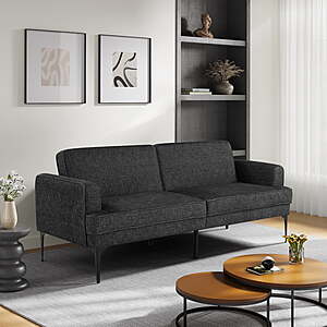 Serta Princeton Convertible Sofa w/ Full-Size Sleeper (Black) $257 + Free Shipping