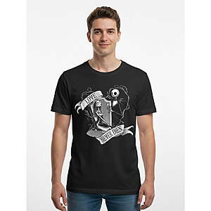 The Nightmare Before Christmas Men's Valentine's Day Graphic Tee (Love Never Dies) $6.29 + Free Shipping w/ Walmart+ or on $35+