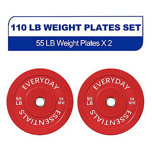 55-Pound Pair BalanceFrom Olympic Bumper Weight Plates (Colored) $71.66 + Free Shipping w/ Walmart+ or on $35+