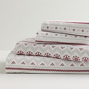 4-Piece Cuddl Duds Heavyweight Cotton Flannel Sheet Set (Queen, 3 Colors) $10.79 at Kohl's w/ Free Store Pickup or Free Shipping on $49+