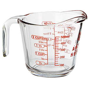 Anchor Hocking 2-Cup Glass Measuring Cup $3.97 + Free Shipping w/ Walmart+ or on $35+