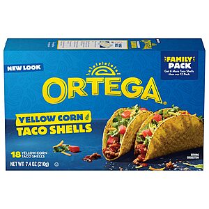 [Prime] 18-Count Ortega Yellow Corn Taco Shells $2.25 w/ S&S + Free Shipping