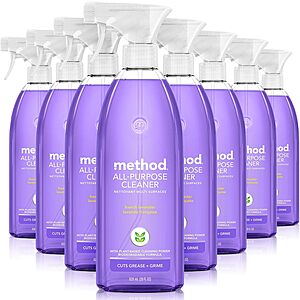 Method All-Purpose Cleaner Spray, French Lavender, Perfect for Most Counters, Tiles and More, 28 Fl Oz, (Pack of 8)