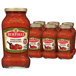 Bertolli Marinara Sauce with Burgundy Wine, Spaghetti Tomato Pasta Sauce, 24 oz (Pack of 6)