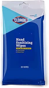 Clorox Pro Alcohol Free Hand Sanitizer Wipes with BZK, Gentle Bleach-Free Sanitizing Wipes for Hands - 0.13% BZK Formula, FDA Registered, Resealable Travel Pouch, 20 Count
