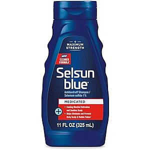 11-Ounce Selsun Blue Medicated Maximum Strength Antidandruff Shampoo $4.35 w/ S&S & More + Free Shipping w/ Prime or on $35+