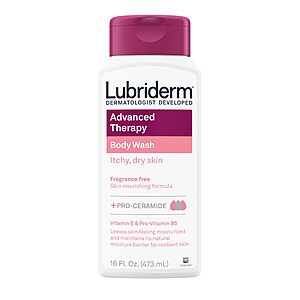 16-Ounce Lubriderm Advanced Therapy Body Wash (Unscented) $2.70 w/ S&S + Free Shipping w/ Prime or on $35+