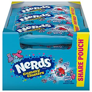 12-Pack 3-Ounce NERDS Gummy Clusters Very Berry Candy $13.72 w/ S&S + Free Shipping w/ Prime or on $35+