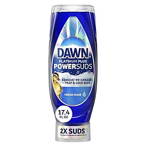 17.4-Ounce Dawn Platinum Plus PowerSuds Liquid Dish Soap (Rain) $2.69 w/ S&S + Free Shipping w/ Prime or on $35+