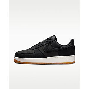 Men's Nike Air Force 1 '07 LV8 SE Canvas Casual Shoes (Black/White) $70 + Free Shipping