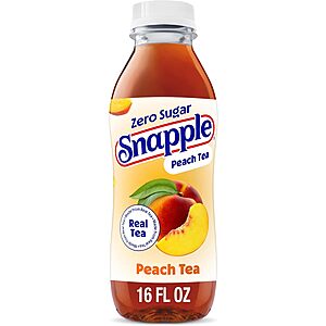 16-Ounce Snapple Zero Sugar Peach Tea Bottle $1.25 + Free Shipping w/ Prime or $35+