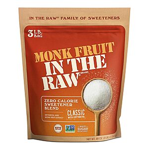 40-Count In The Raw Monk Fruit Sweetener Packets $2.03 w/ S&S + Free Shipping w/ Prime or $35+