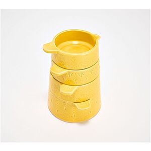 4-Piece Aarti Sequeira Ceramic Stacking Measuring Cups (Yellow) $9.99 + Free Shipping